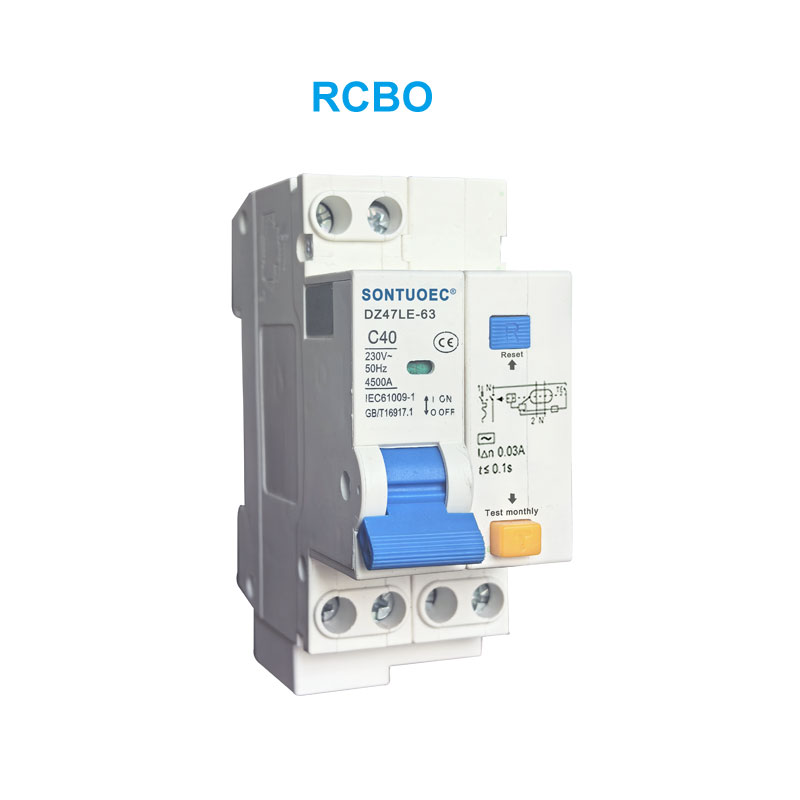Dz47le-63 RCBO ተከታታይ መፍሰስ የአሁኑ የወረዳ የሚላተም